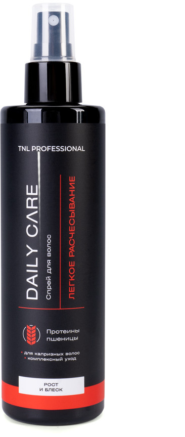 Спрей для волос с протеинами пшеницы для лёгкого расчесывания «Рост и блеск» | Daily Care | TNL Professional