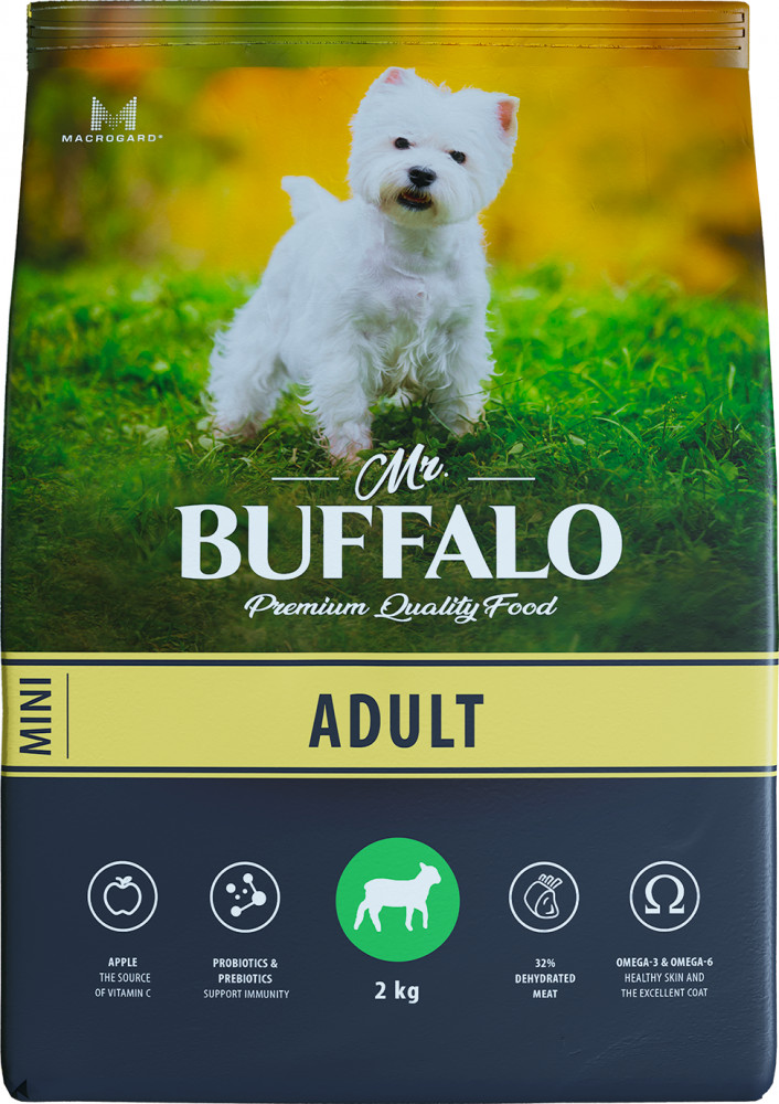 Корм для взрослых собак миниатюрных пород с ягненком | Adult mini | Mr.Buffalo