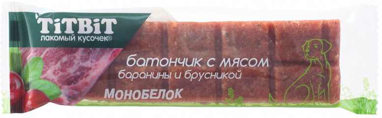 Батончик с бараниной и брусникой для собак | TiTBiT