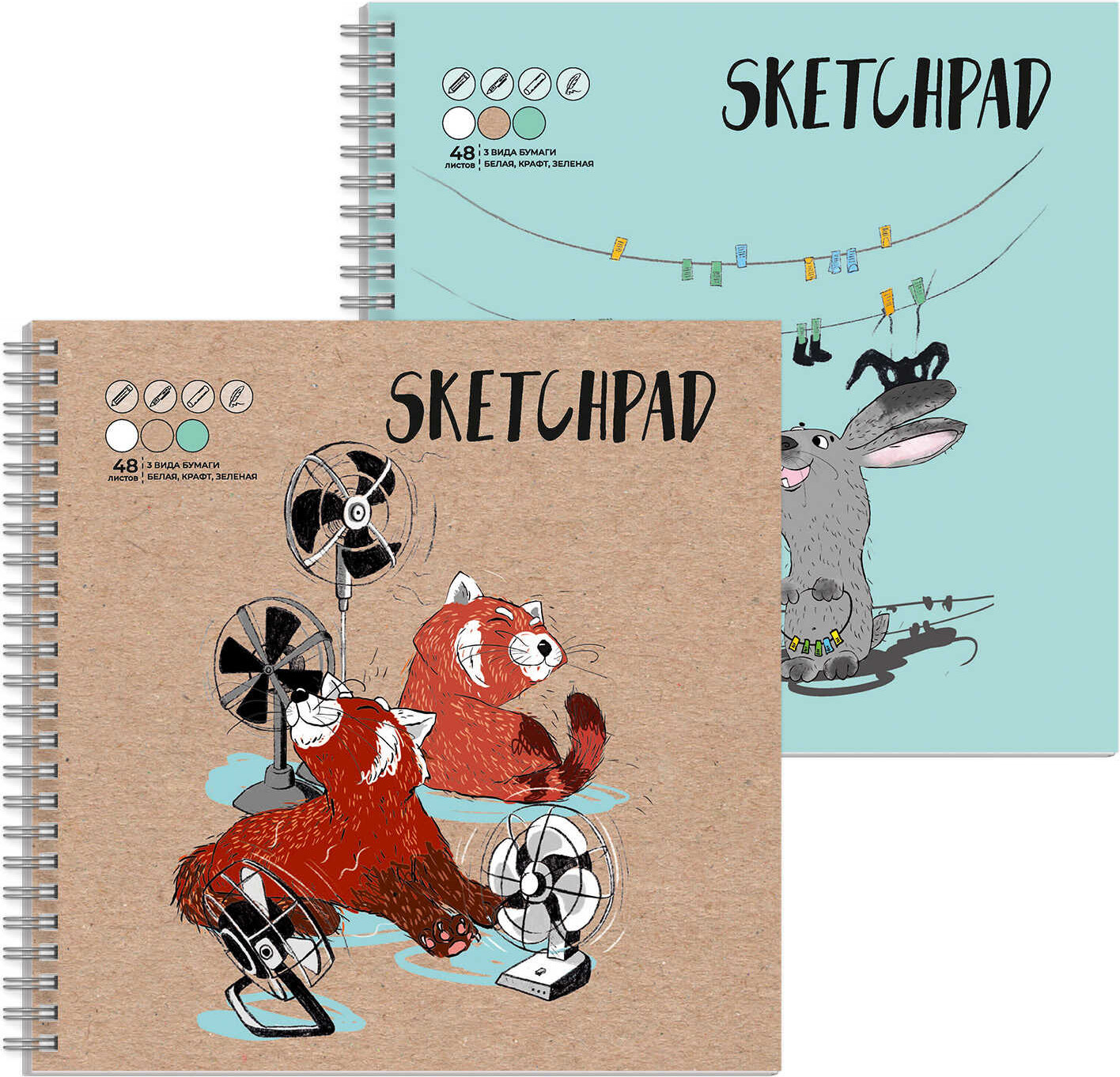 Скетчпад-перевертыш «Забавные животные» | Феникс +