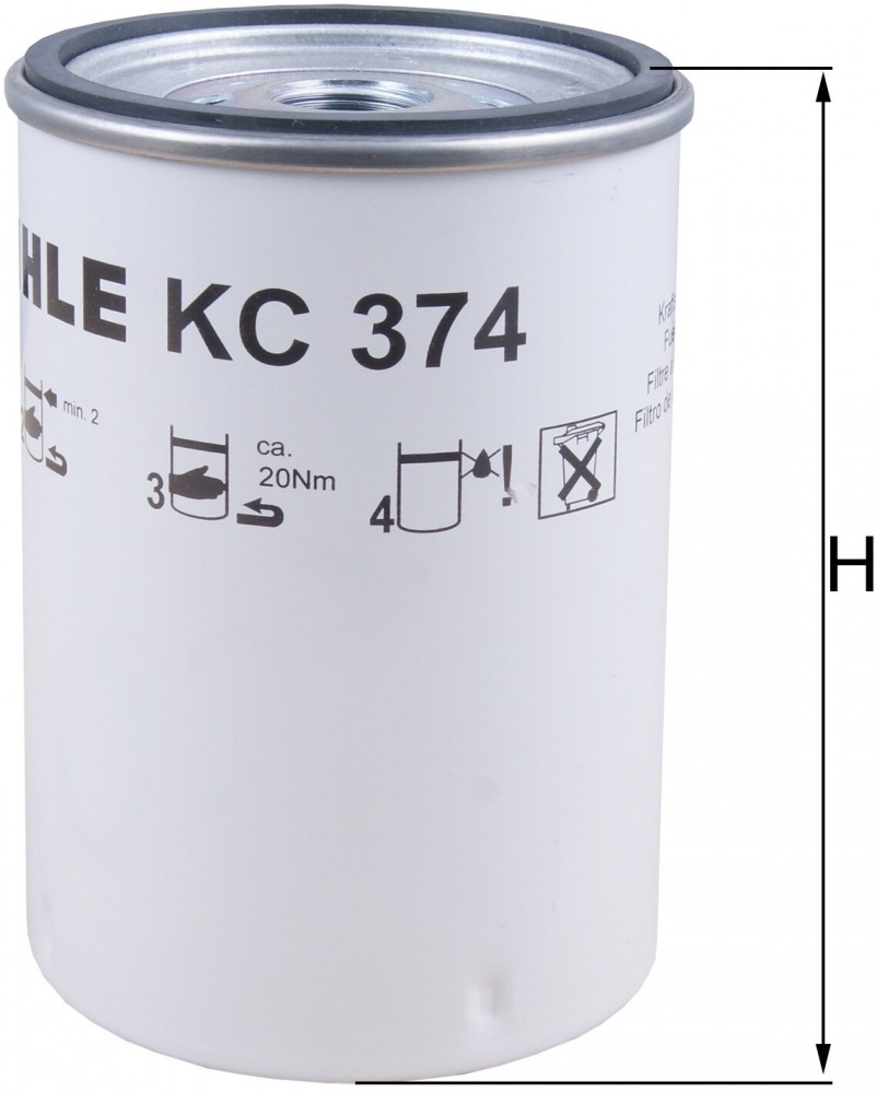 Фильтр топливный Mahle KC 374D | Mahle