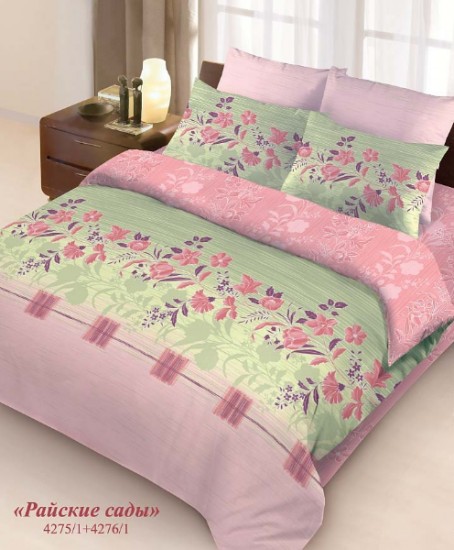 Комплект постельного белья «Райские сады» (евро, бязь-люкс, 2 наволочки 70х70) | Волшебная ночь