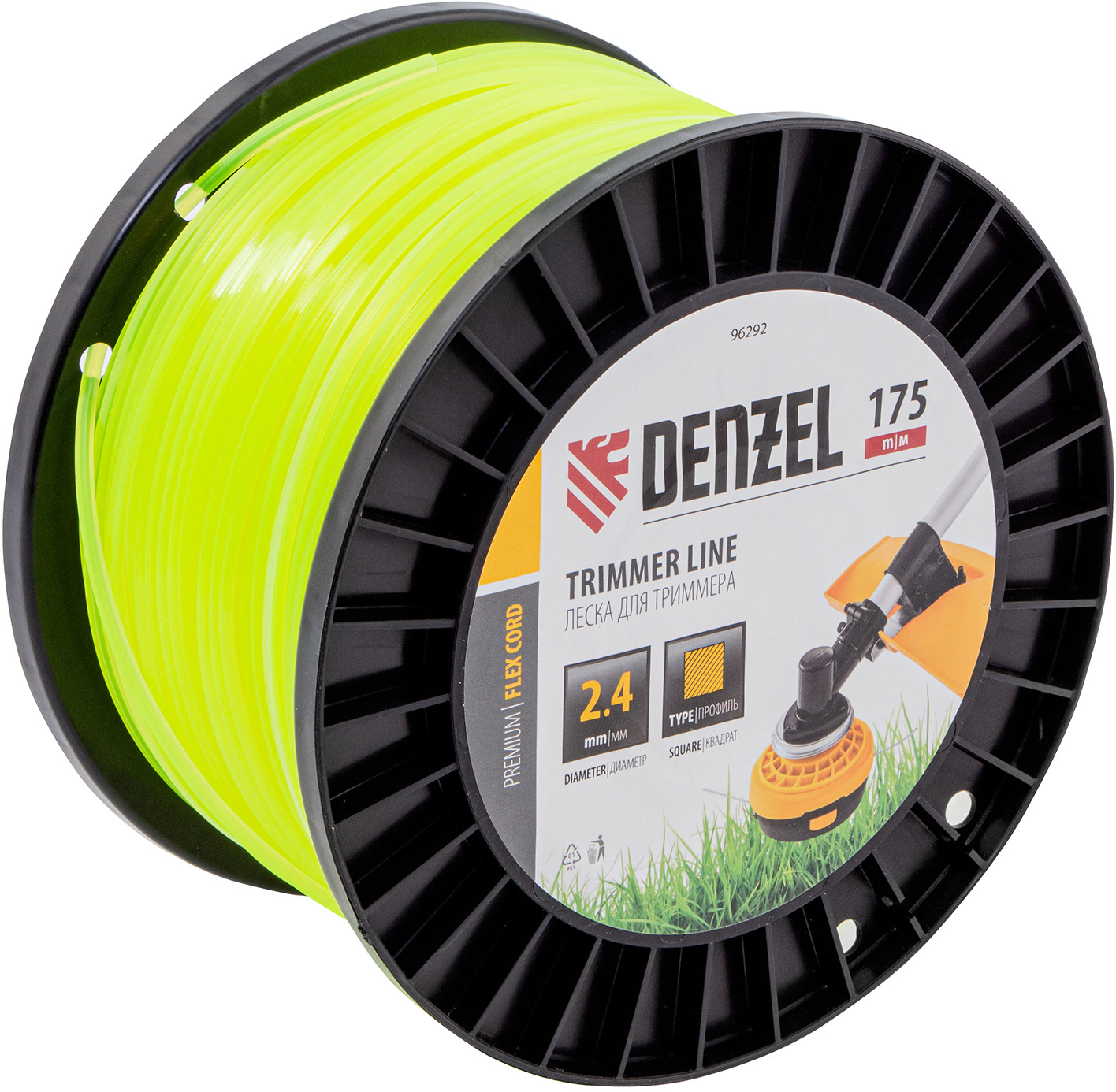 Леска для триммера квадрат | Denzel