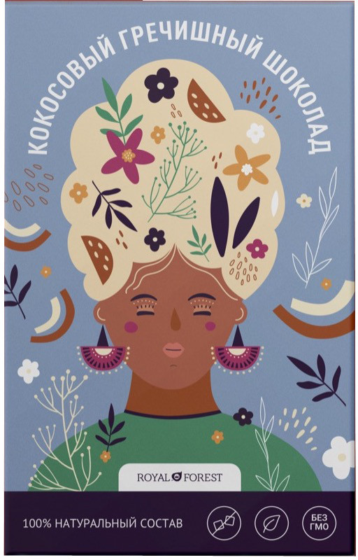 Шоколад кокосовый гречишный | Royal Forest