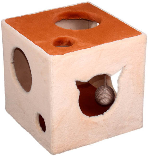 Домик для кошек «Куб с игрушкой» | 7 котиков