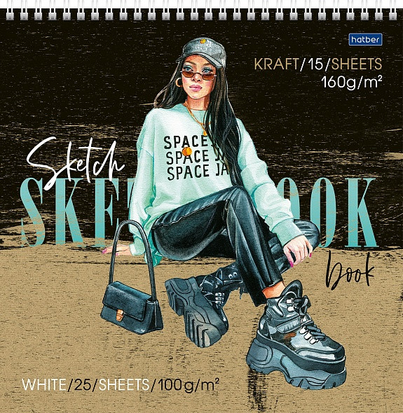 Скетчбук | Fashion girl | Hatber