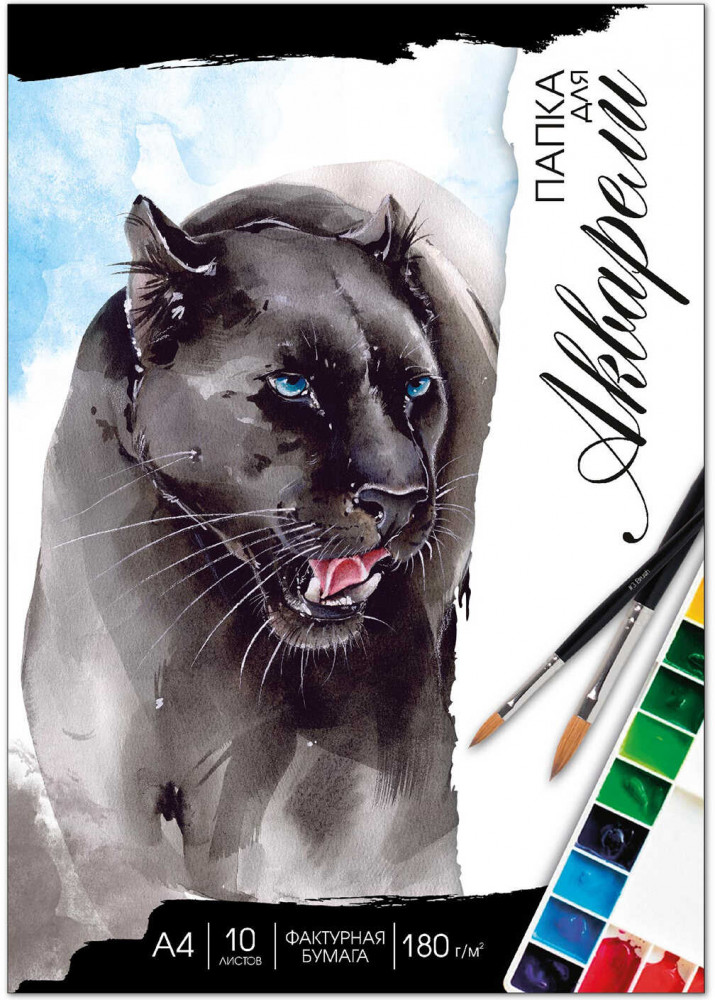 Папка для акварели «Чёрная пантера» | Феникс +