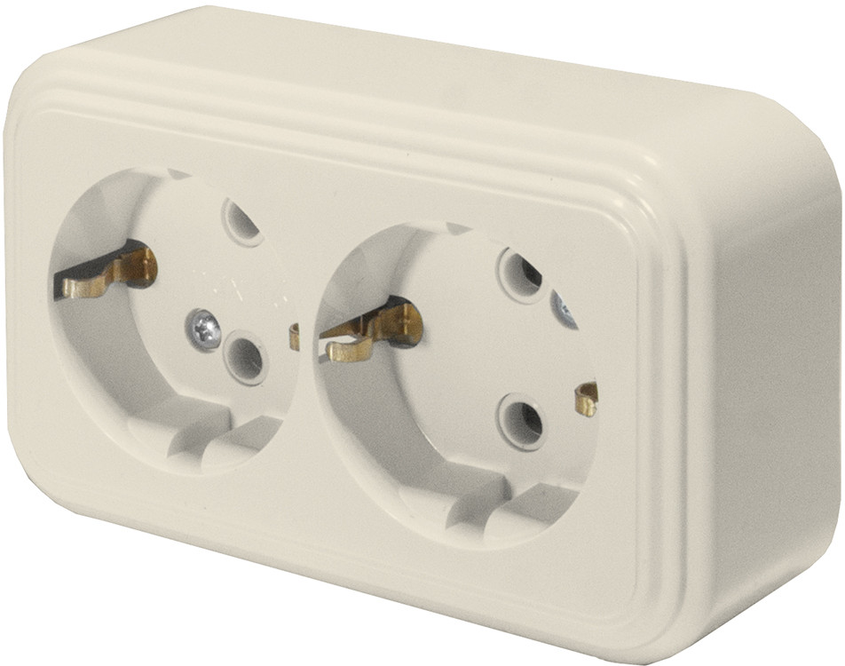 Розетка двухместная с заземлением | Брест | Stekker