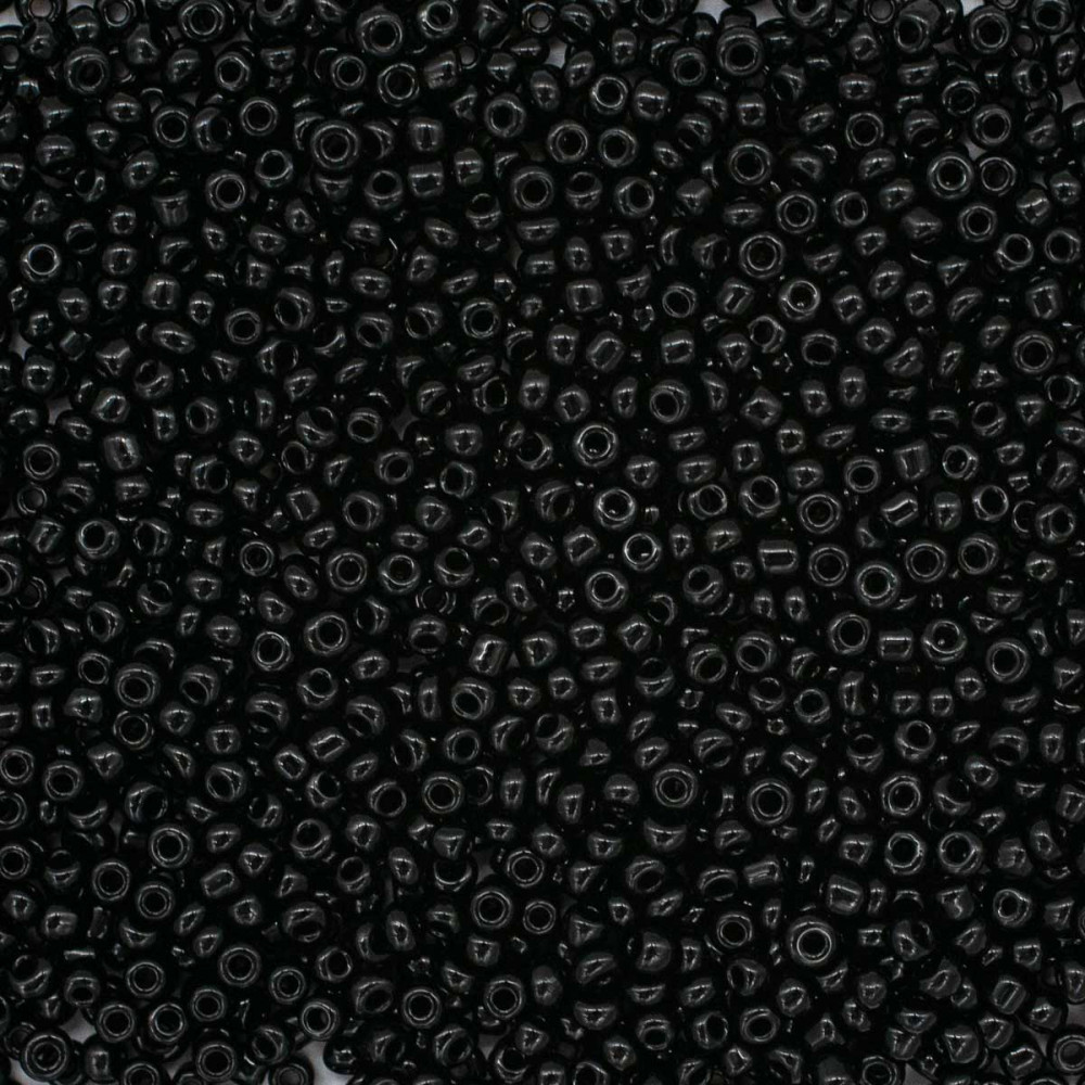 Бисер непрозрачный, цвет 49 чёрный | Astra&Craft