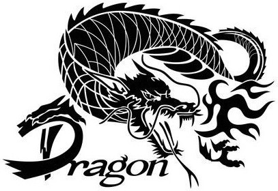 Наклейка на машину «Дракон Dragon» | A-sticker