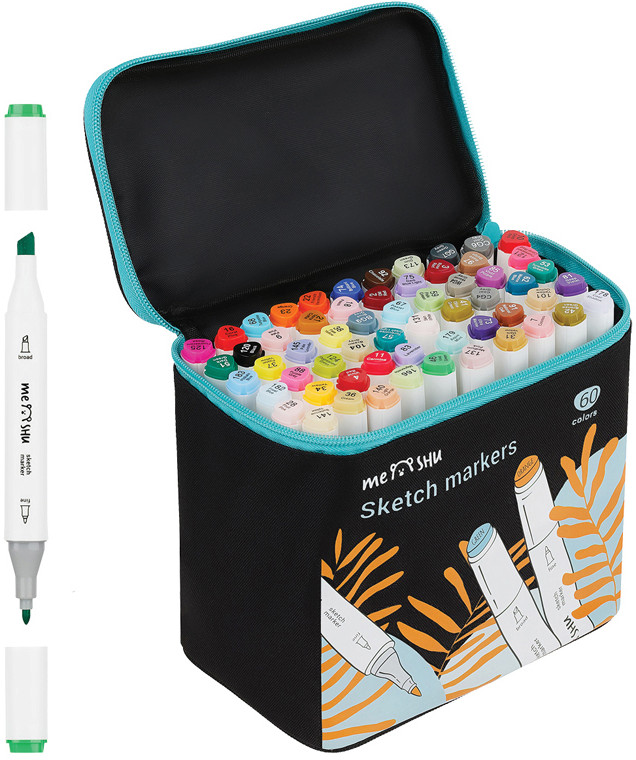 Набор маркеров двусторонних для скетчинга | Meshu