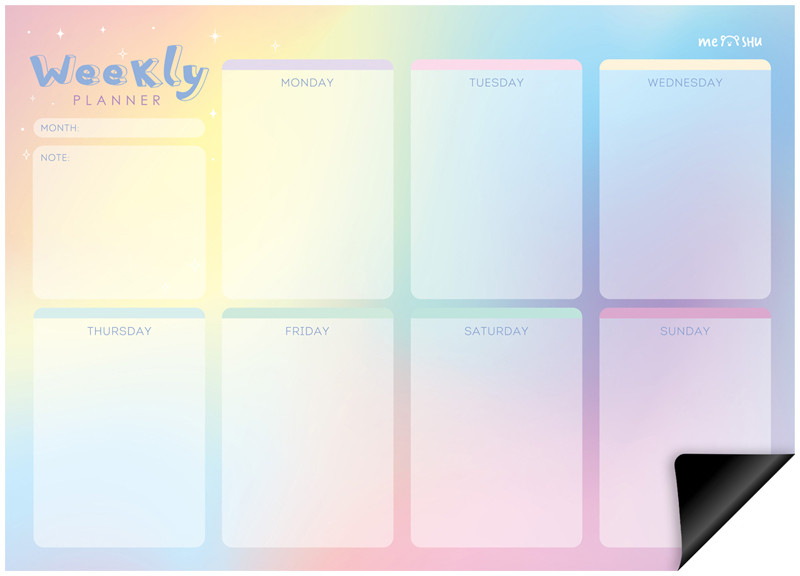 Планер магнитный с маркером «Gradient» | Meshu