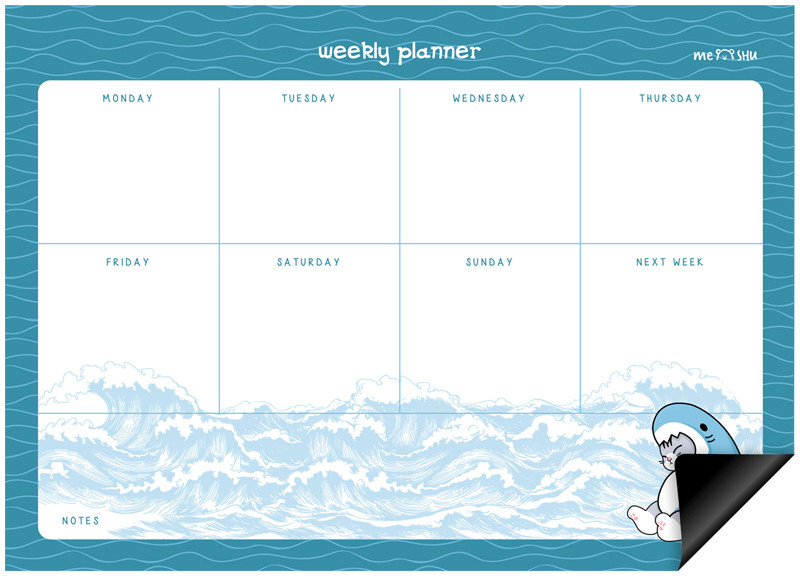 Планер магнитный с маркером «Marine style» | Meshu