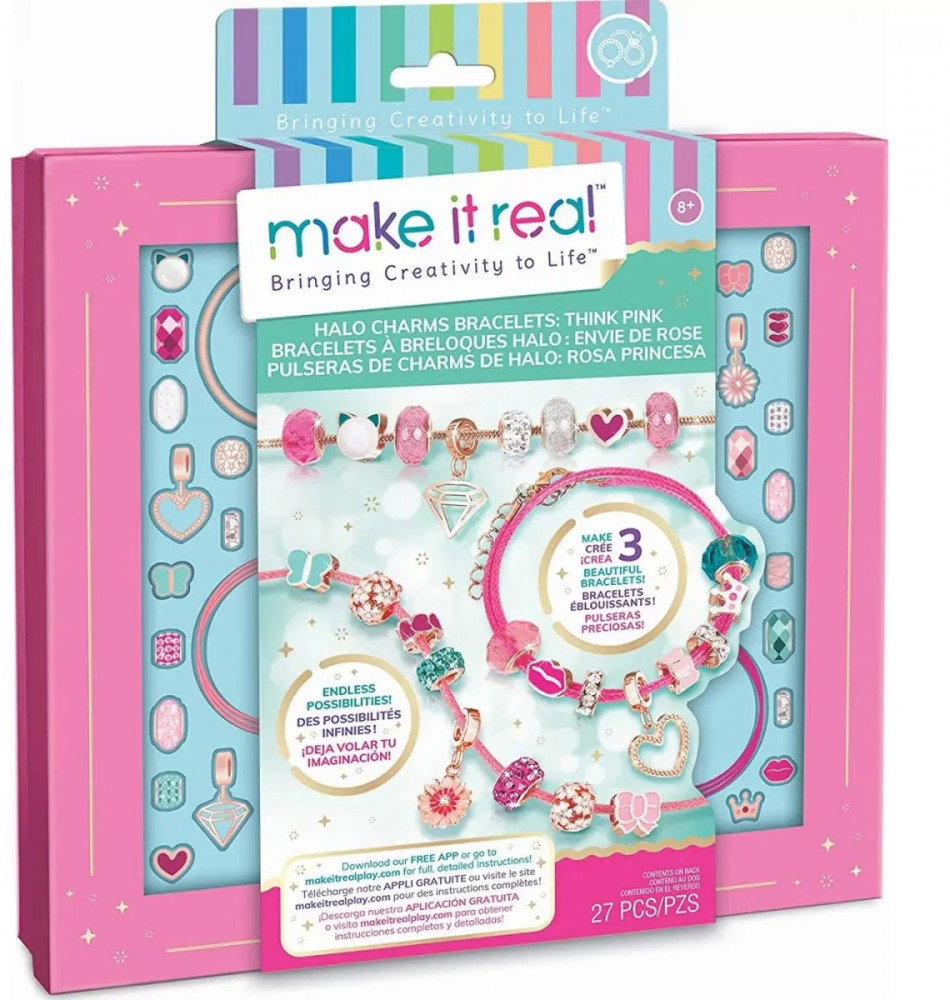 Набор для создания браслетов «Розовое сияние» | Make it real