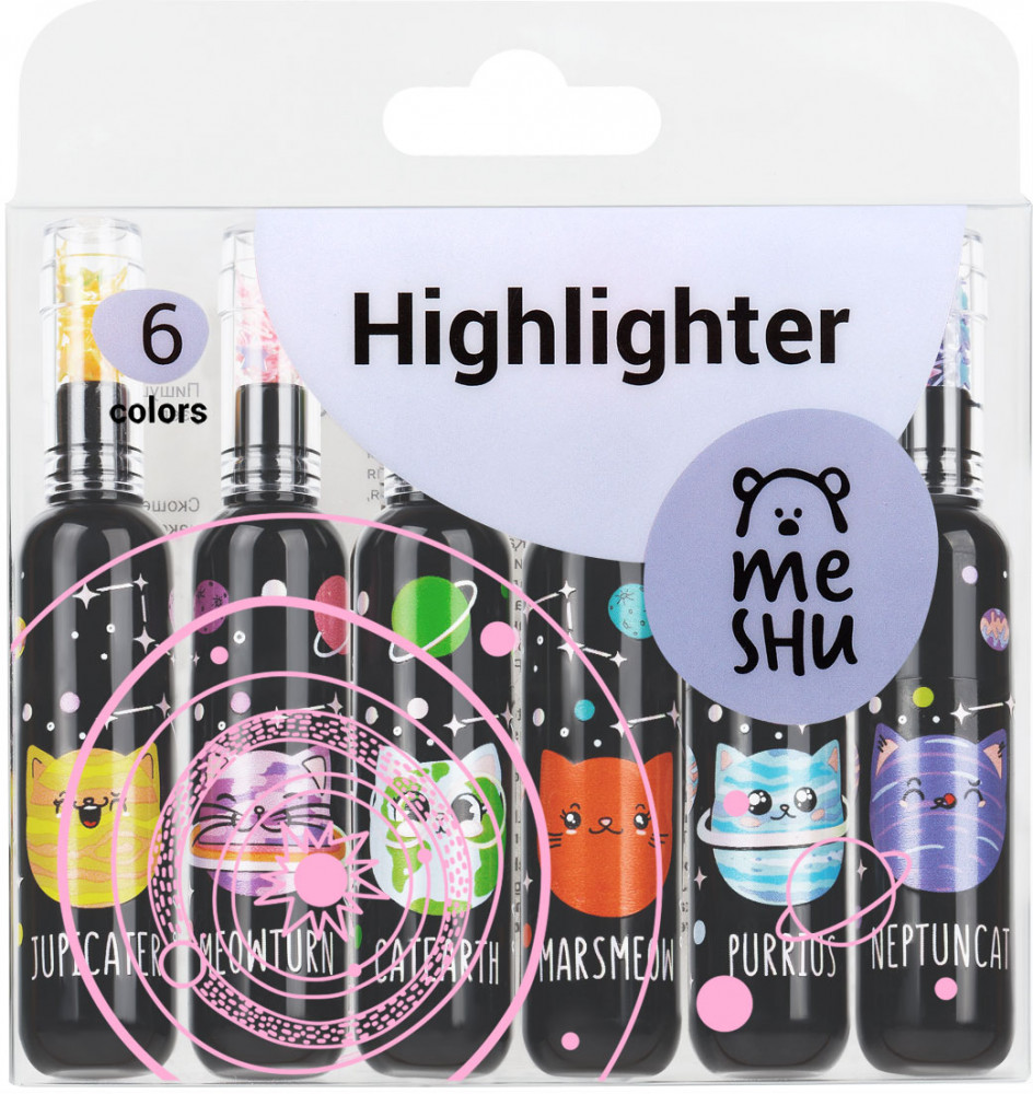 Набор текстовыделителей «Meowspace» | Meshu