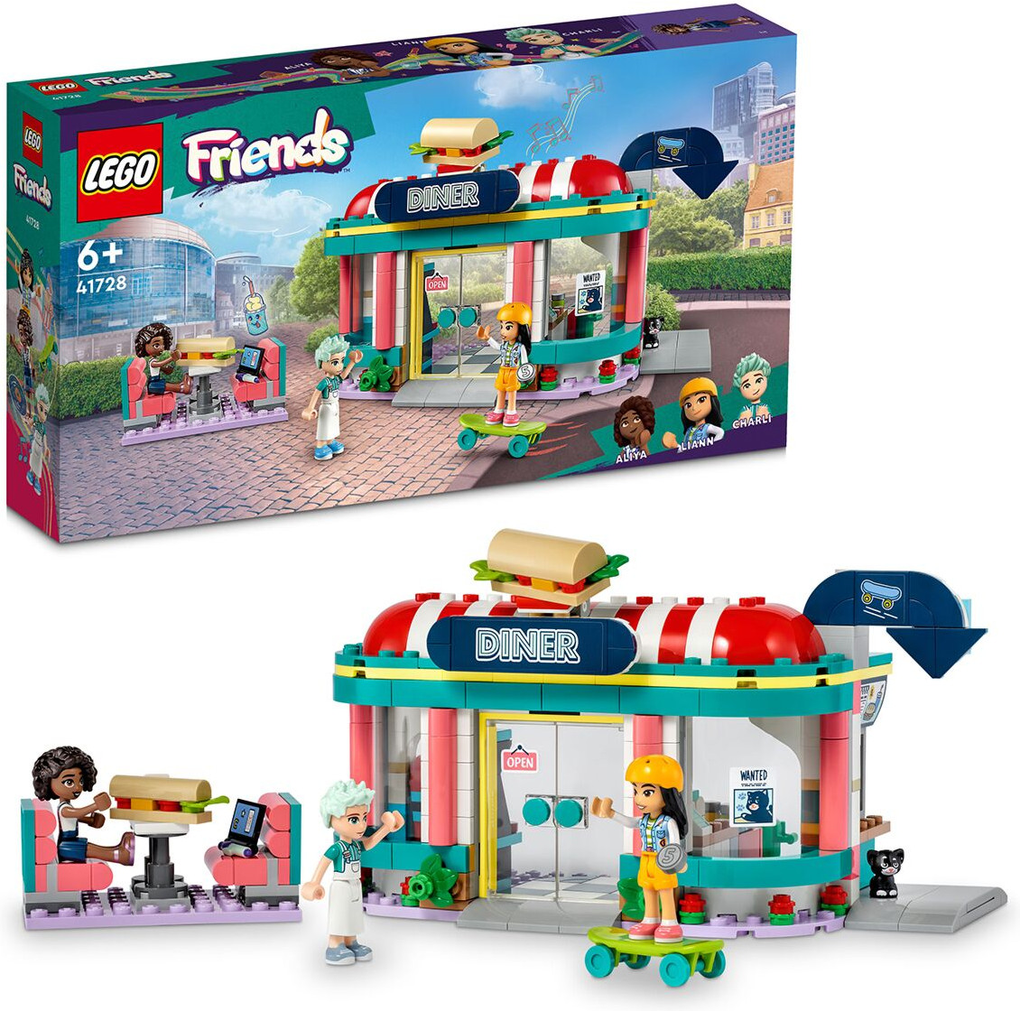 Конструктор Friends 41728 Закусочная в центре Хартлейк Сити. Heartlake Downtown Diner | LEGO Friends | LEGO (ЛЕГО)