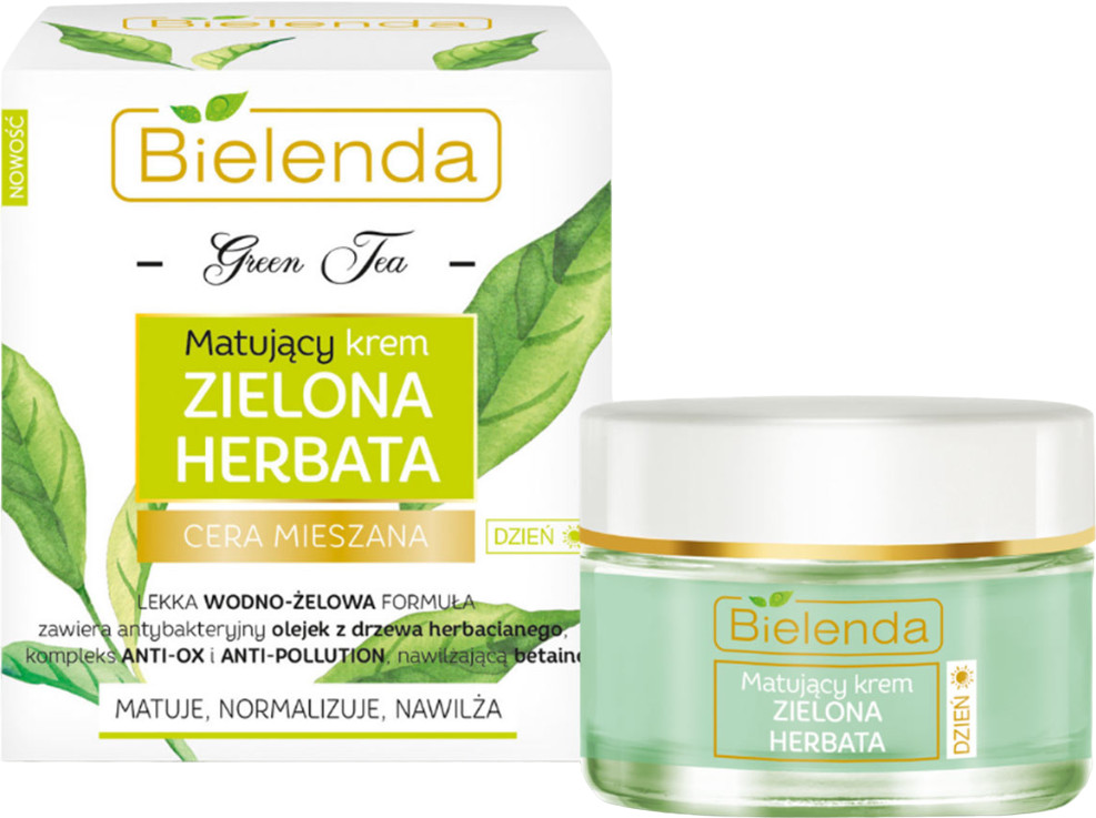 Крем для лица дневной матирующий с маслом чайного дерева | Green Tea | Bielenda