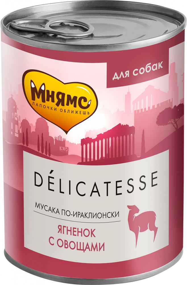 Паштет для собак из ягненка с овощами «Мусака по-ираклионски» | Мнямс
