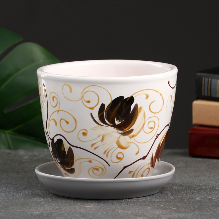 Горшок цветочный с подставкой «Орхидея» | Орхидея