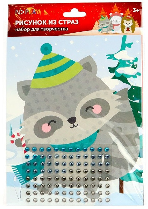 Рисунок из страз «Енот» | ND Play