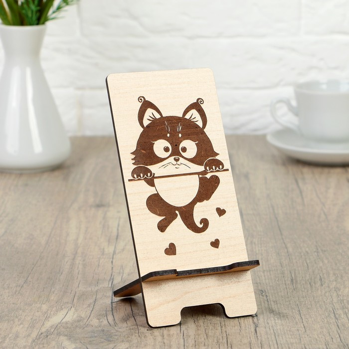 Подставка под телефон «Котик» | 14 Февраля