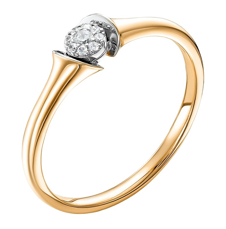 Кольцо из золота с бриллиантами | Lucente Бриллианты Якутии