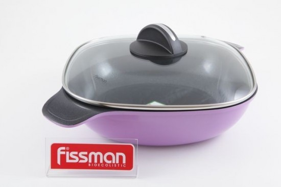 Сотейник Diablo (4,0 л) фиолетовый со стеклянной крышкой | DIABLO | Fissman