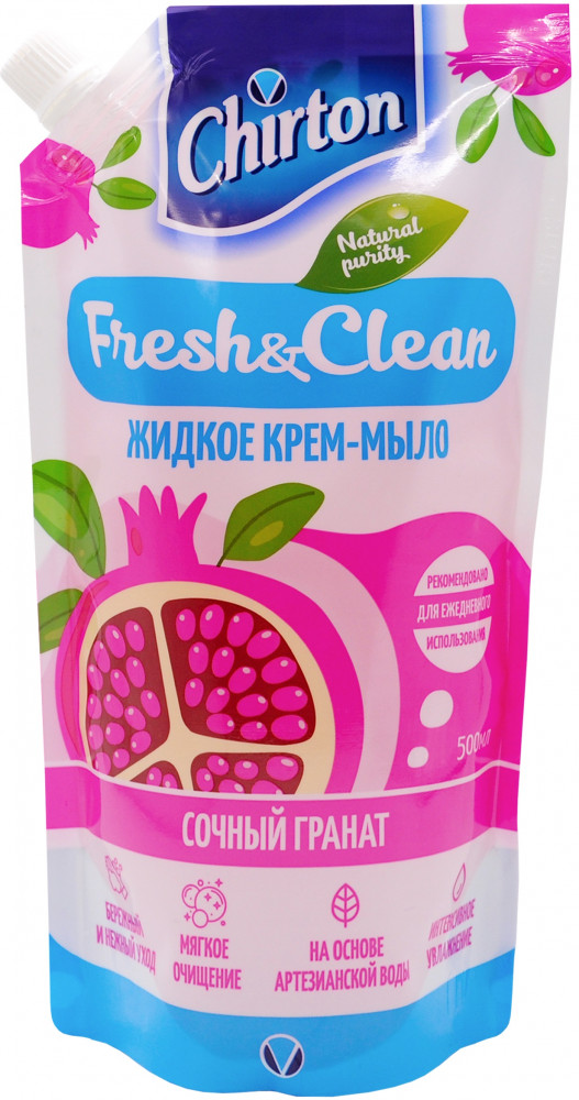 Крем-мыло жидкое «Сочный гранат» | Fresh&Clean | Chirton