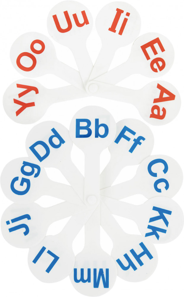 Набор веер-касс «Английские гласные и согласные» | Юнландия