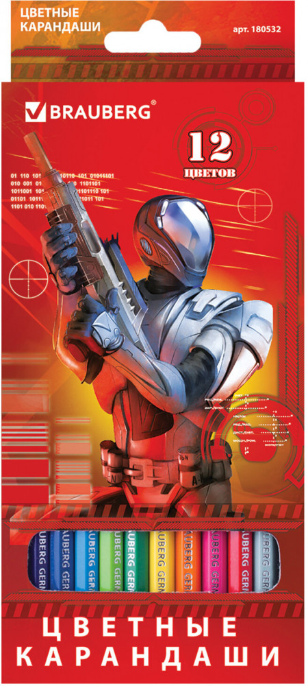 Набор карандашей цветных «Star Patrol» | Brauberg