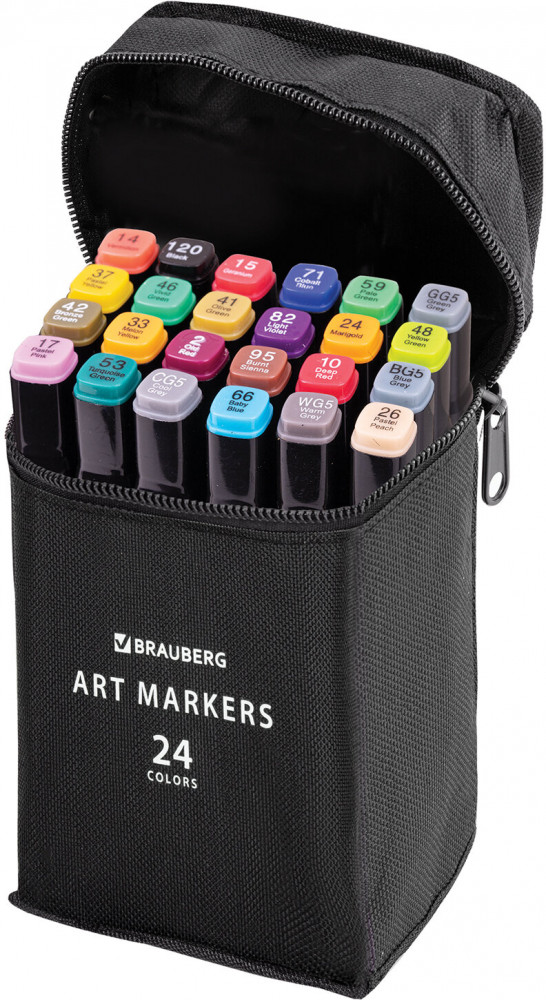 Набор маркеров для скетчинга двусторонних | Basic | Brauberg