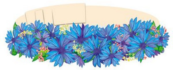 Маска-ободок «Веночек из васильков» | Маски-ободки