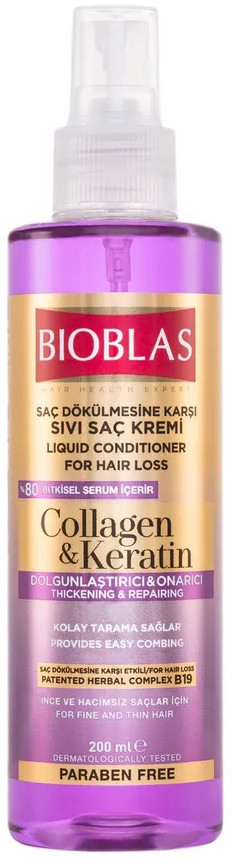 Кондиционер-спрей против выпадения волос с коллагеном и кератином | Bioblas