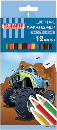 Набор карандашей цветных «Джип»