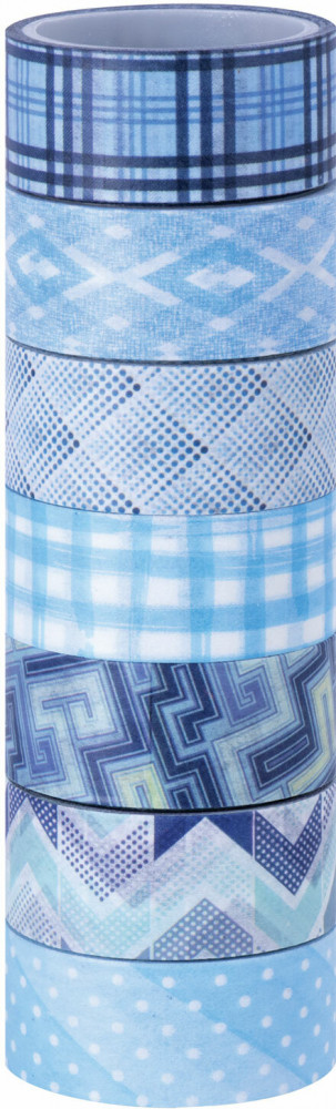 Набор клейких лент декоративных «Оттенки синего» | Остров сокровищ