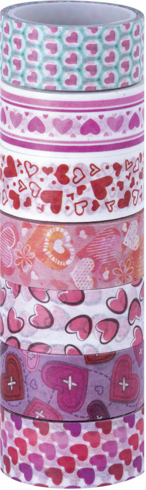 Набор клейких лент декоративных «Сердца» | Остров сокровищ