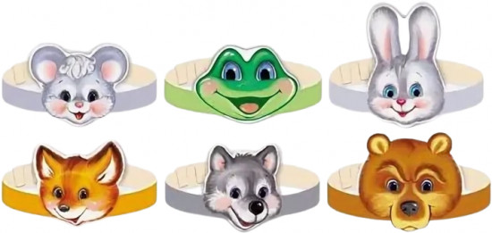 Комплект масок-ободков «Теремок»