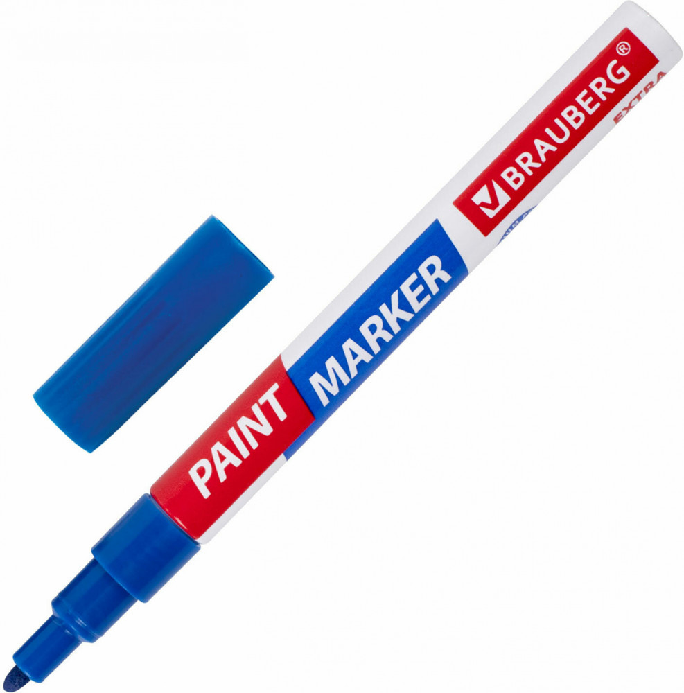 Маркер-краска лаковый, цвет синий | Extra | Brauberg