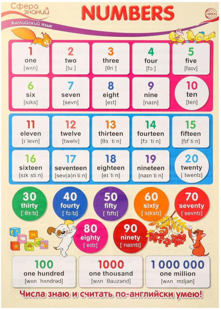Плакат «Numbers» | Сфера знаний