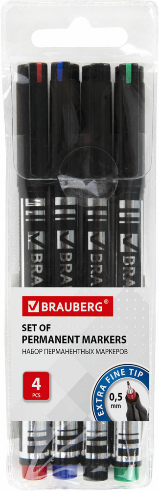 Набор маркеров перманентных | Jet Pro | Brauberg