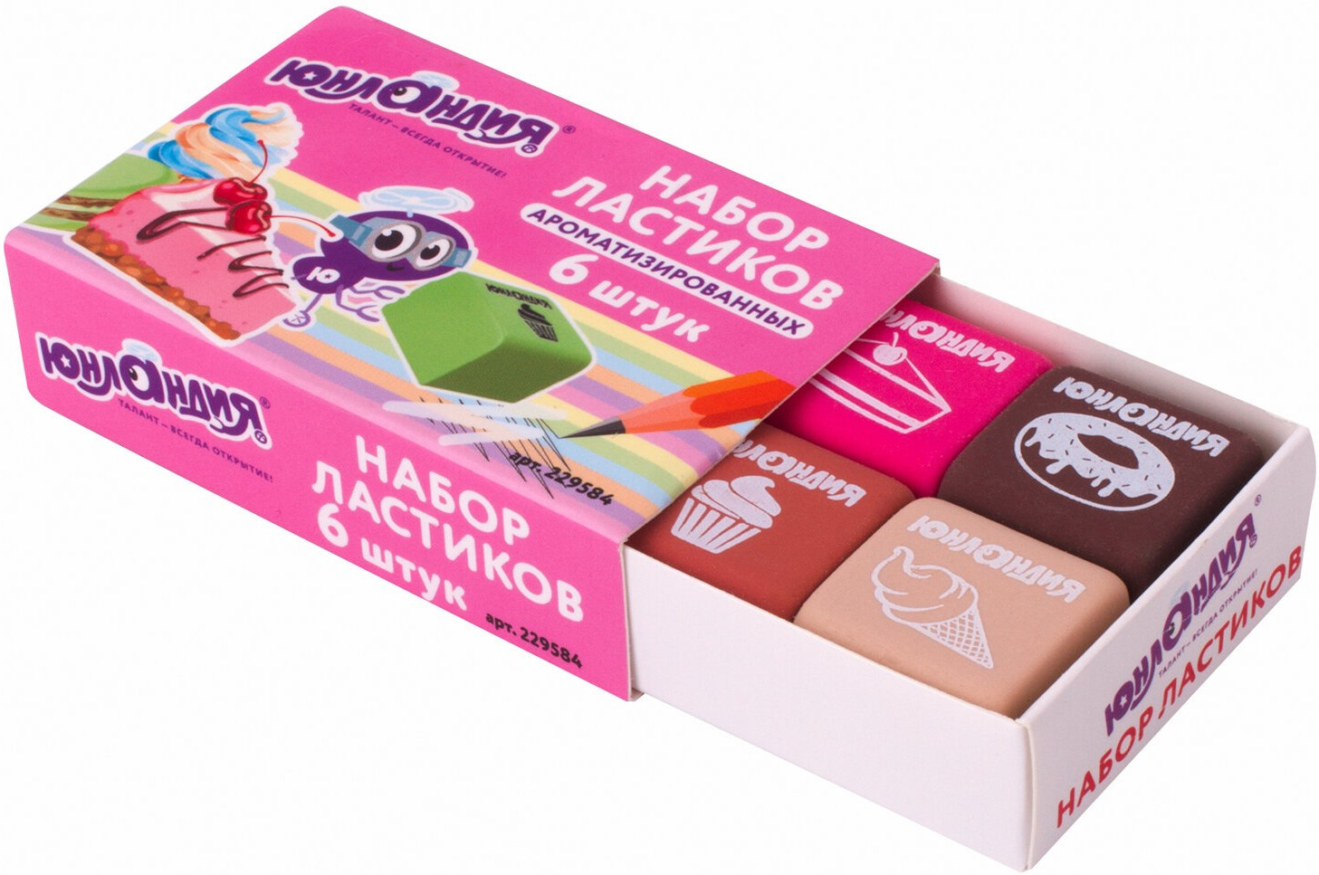 Набор ластиков ароматизированных «Сладкие истории» | Юнландия