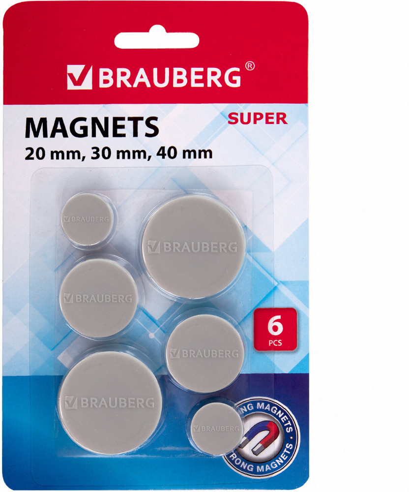 Набор магнитов для досок | Super | Brauberg
