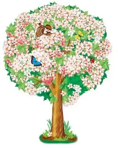 Плакат вырубной «Яблоня весенняя»