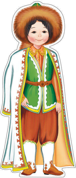 Плакат вырубной «Мальчик в башкирском костюме» | Плакат вырубной А4