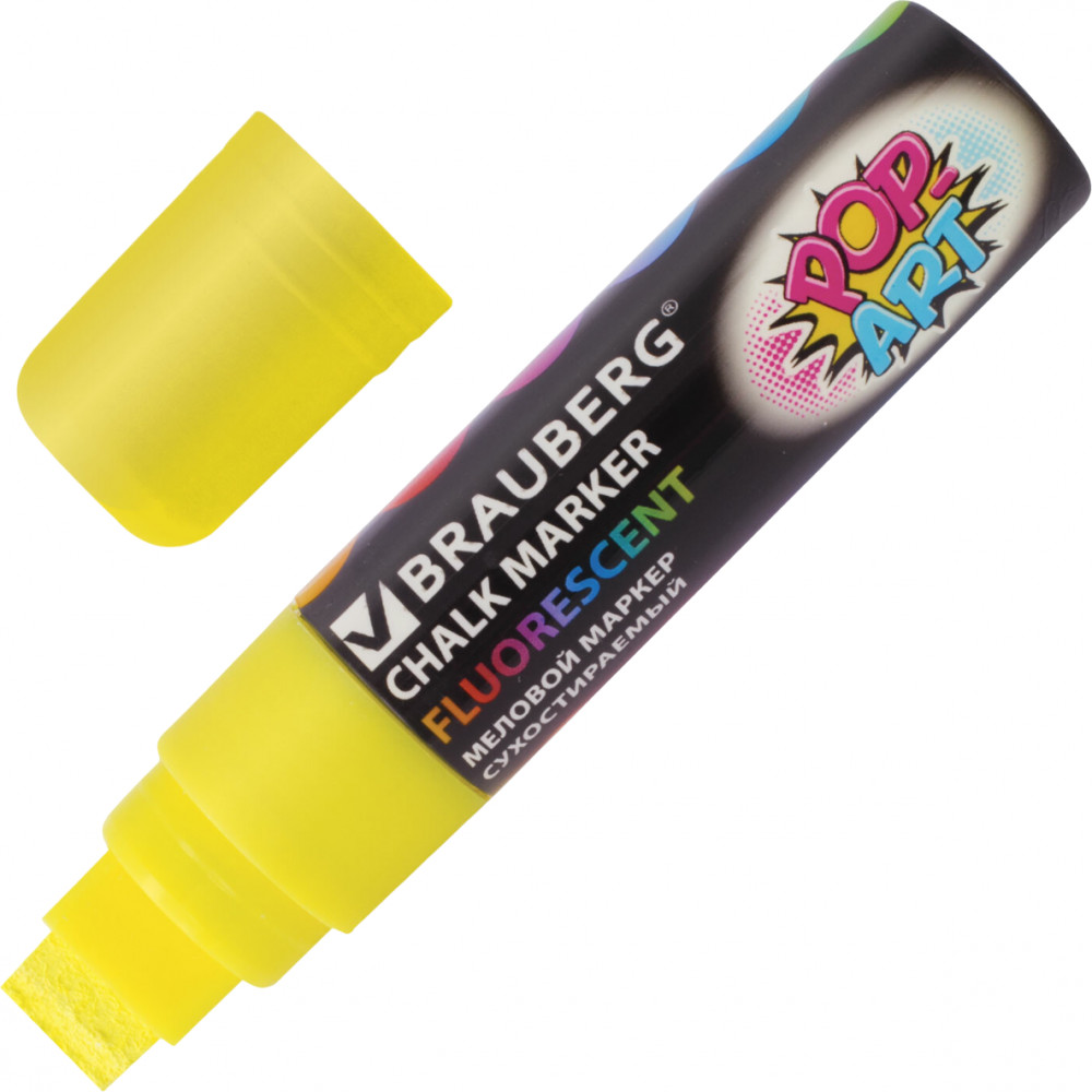 Маркер меловой, жёлтый | Pop-Art | Brauberg