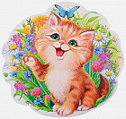 Плакат вырубной «Котёнок на лугу»