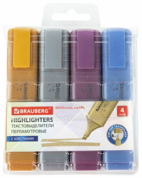 Набор текстовыделителей перламутровых | Original Pearl | Brauberg