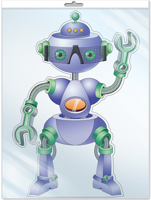 Плакат вырубной «Робот» | Фигурная вырубка