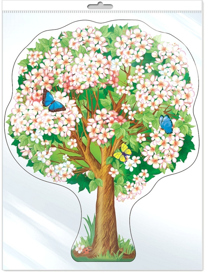 Плакат вырубной «Яблоня весенняя» | Фигурная вырубка