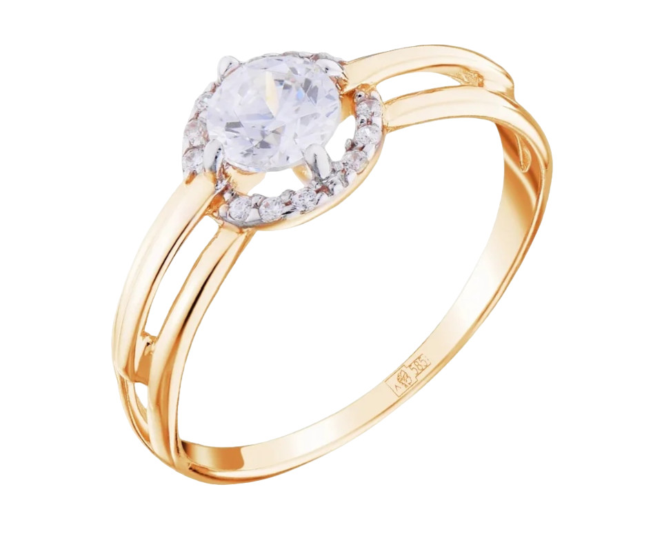 Кольцо из золота с фианитами | Lucente